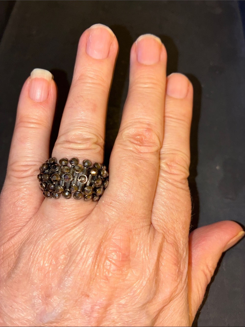 Beaded Dome Statement Stretch Ring